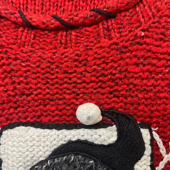 Vintage 90s  Womens Christmas Sweater Large Oversized Knit Snowman Cozy - Picture 8 of 8